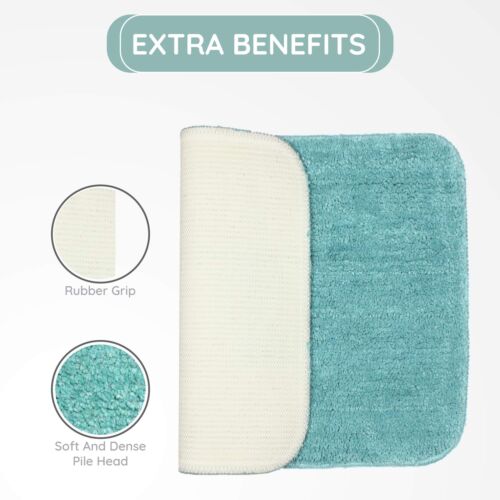 Sea Green Bathroom Rug Nonslip Bath Mat For Bathroom 17x24 Inches Soft Absorbent - Picture 2 of 7