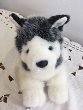 Russ Blizzard Jr Siberian Husky Puppy Plush Toy Gray White Alaskan Malamute 11"