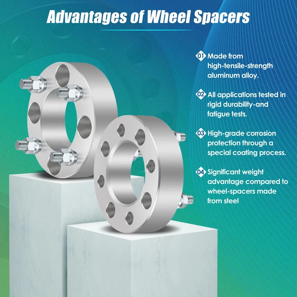 Espaciadores de rueda 4 piezas 1,5" 4x4,5 4x114,3 para Hyundai Elantra Sonata Honda Accord Foto 4 de 4