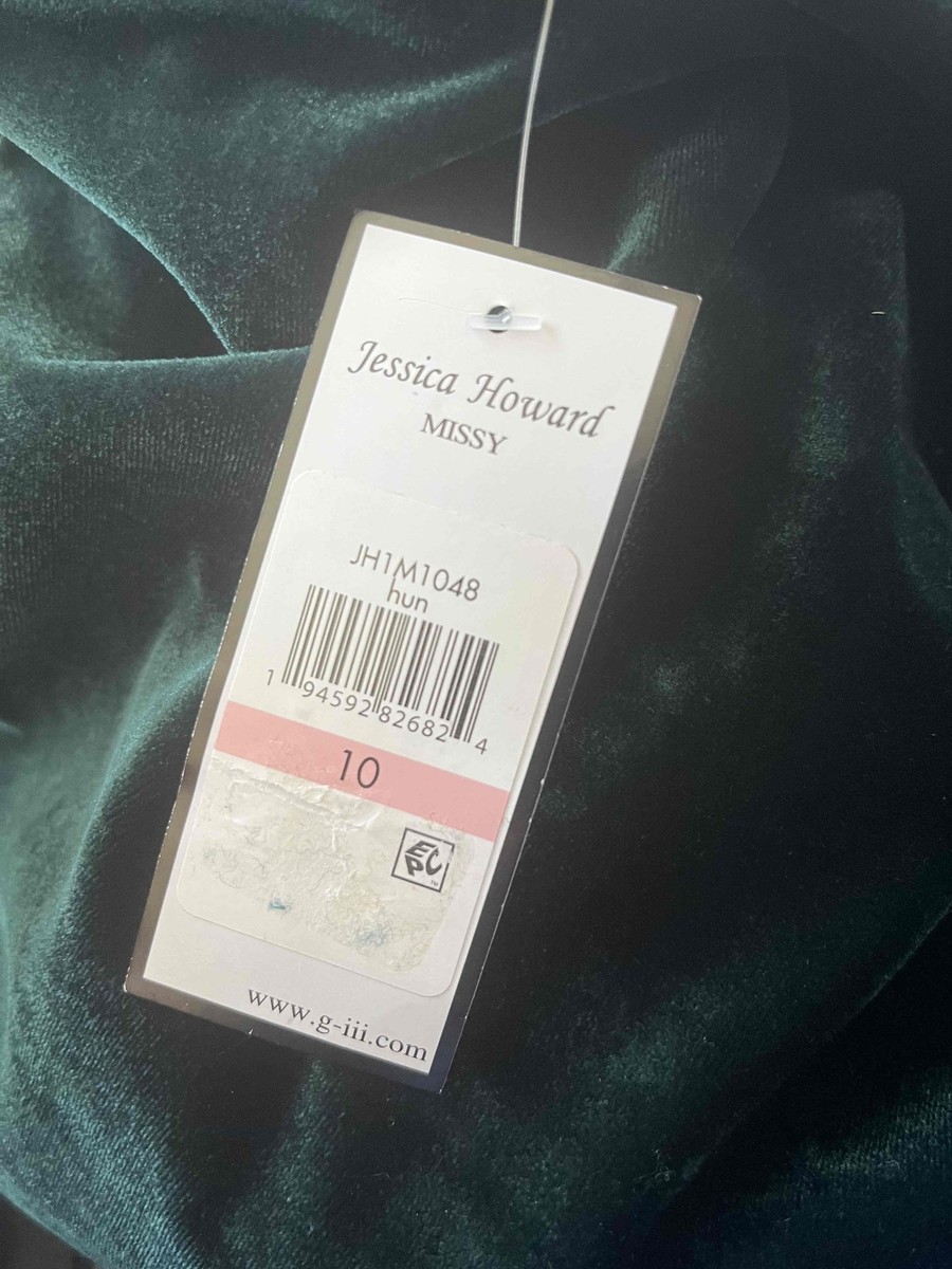 NWT Jessica Howard Womens Green Velvet Mini Dress Size US 10 (M) | eBay