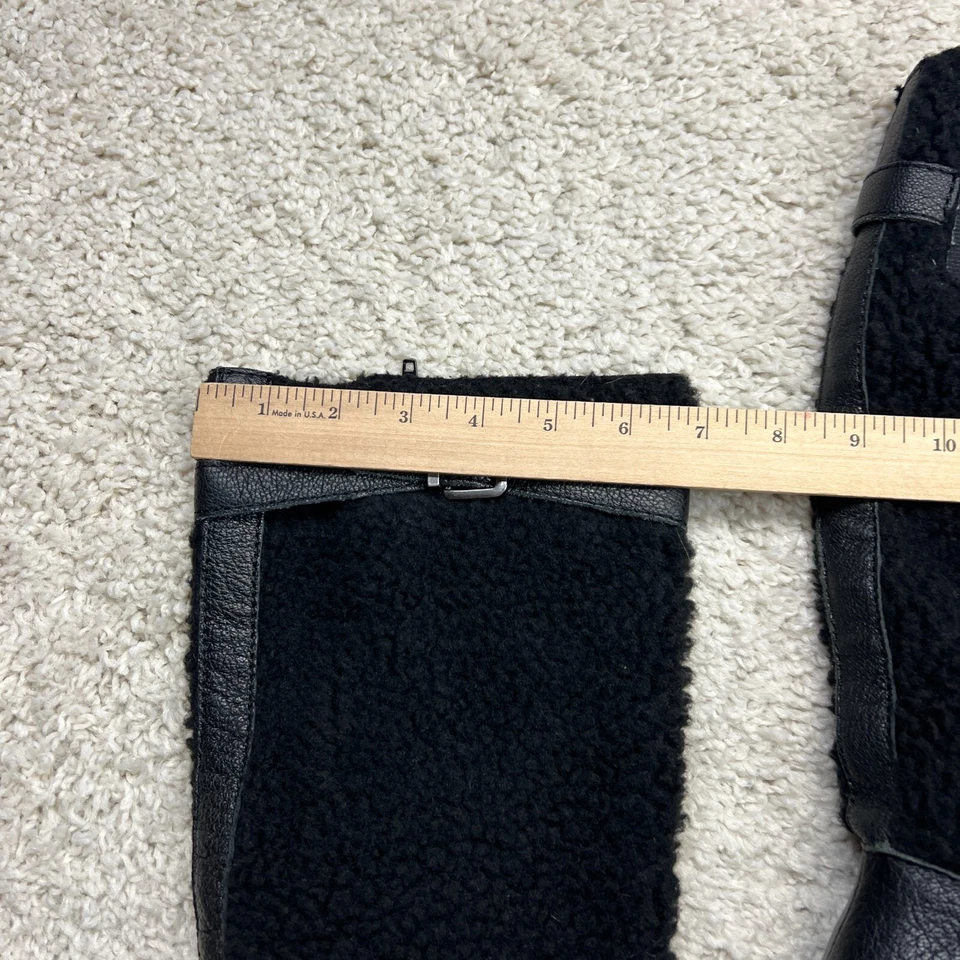 Kelsi кинжал Jagger черный колена на танкетке сабо деревянный каблук загрузки женщин 7 - Изображение 4 из 4