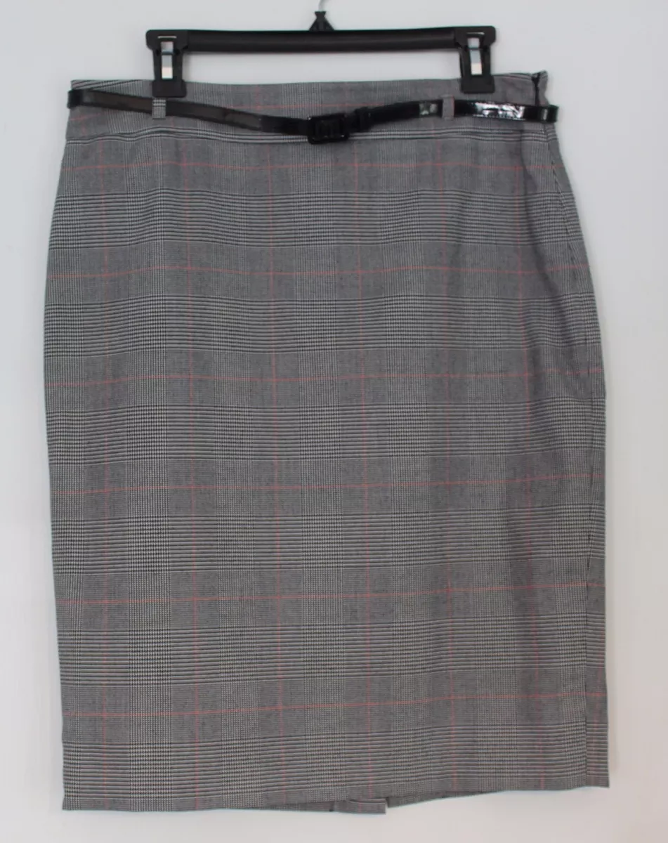 Chaps plaid pencil online skirt