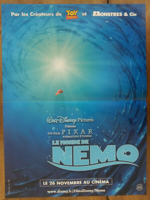 Affiche LE MONDE DE NEMO Animation WALT DISNEY Pixar Poisson 40x60cm