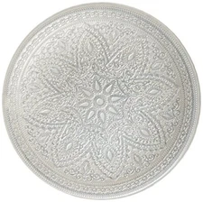 Charge It by Jay Divine Charger 13” Decorative Melamine Service Plate Silver
