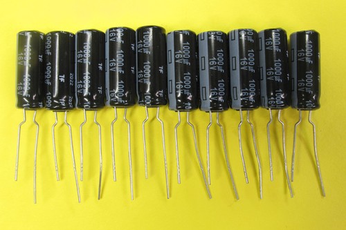 10 x Panasonic 1000uF 16V 8mm x 20mm Slim Ultra Low ESR Electrolytic Capacitors