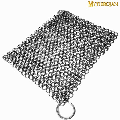 #ad #ad Chainmail Scrubber Steel Skillet Cleaner Cast Iron Cookware Kitchen Home Tool $8.99