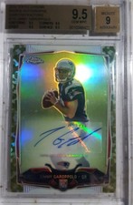 Jimmy Garoppolo 2014 Topps Chrome Camo Rookie Refractor Auto  / 99 BGS 9.5 !
