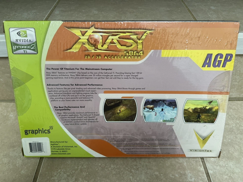 VisionTek Xtasy 5864 nVidia GeForce 2 Ti AGP 64 MB Graphics Card - Image 2 of 4