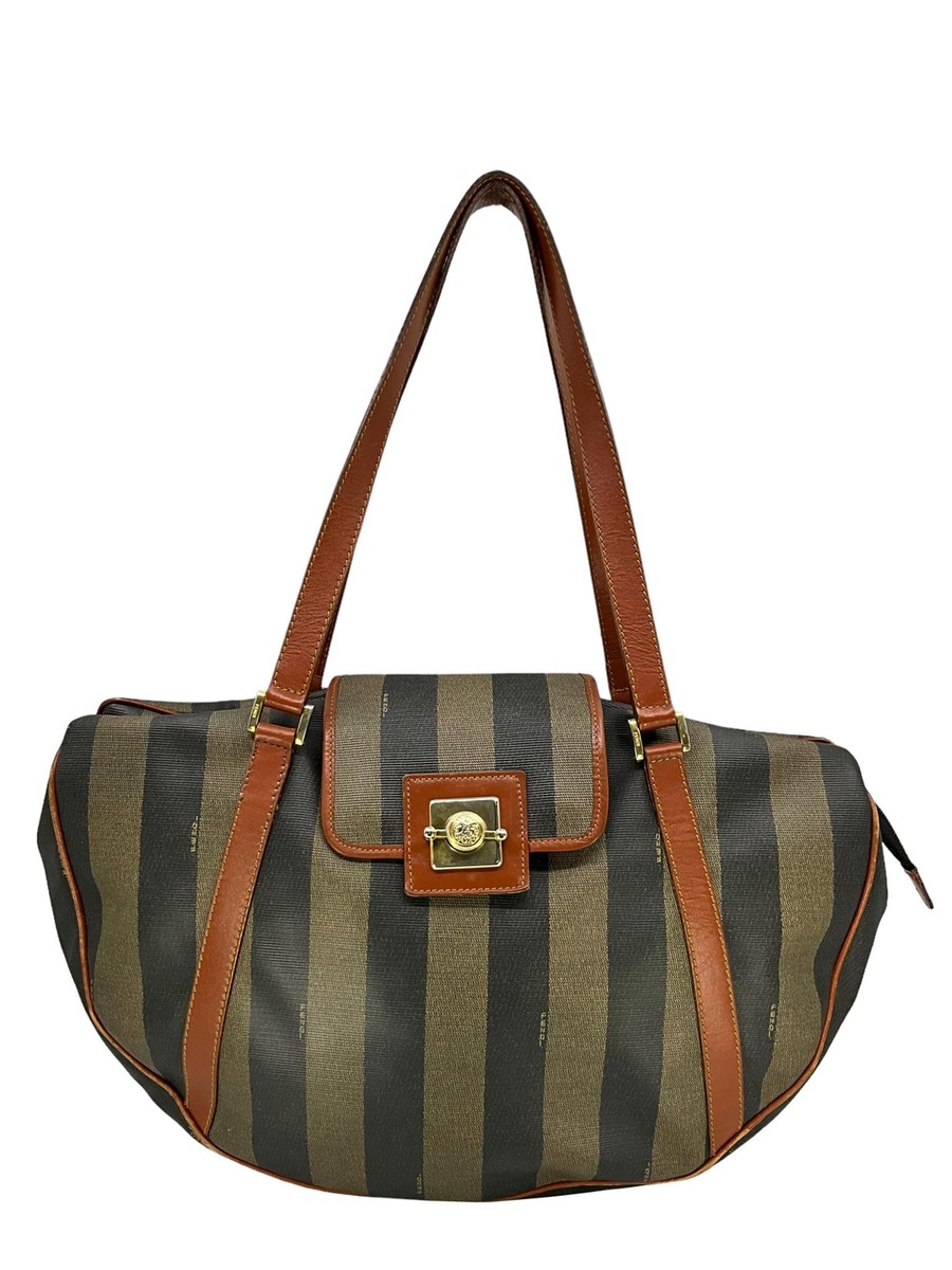 バッグ FENDI Vintage Pequin Stripe Tote Bag FENDI Vintage Pequin Striped Canvas Tote Bag | eBay