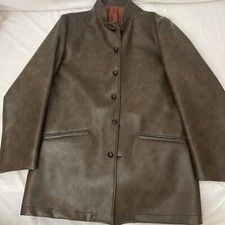 VTG Women's Leather Jacket Coat Size L