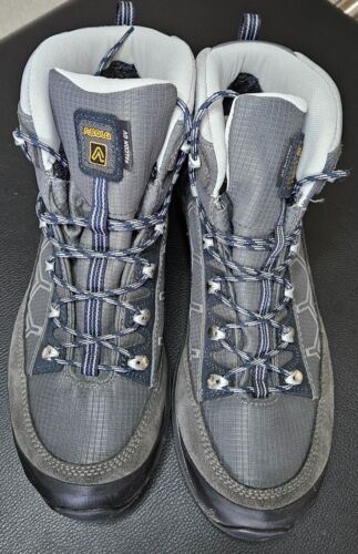 ASOLO Men's FALCON GV Hiking BOOTS Size 10 Gore-Tex GRAPHITE Gray SUEDE Trail - Picture 1 of 5