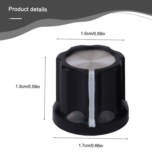 Perilla potenciómetro de control de volumen con orificio de eje de 6 mm tipo D de 10 piezas para bajo de guitarra - Imagen 5 de 24