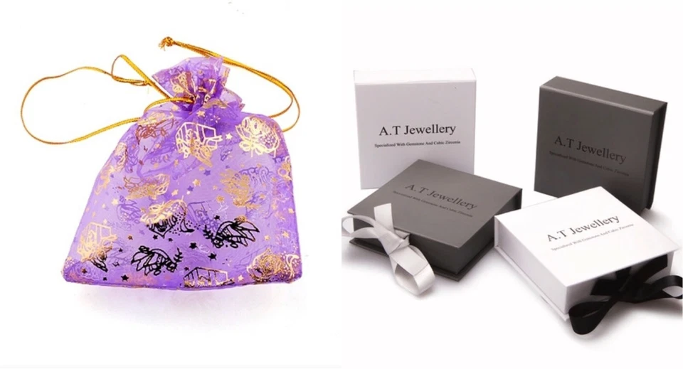 Серьги-кольца из желтого золота 24 карата для девочек с 3 камнями фианитами кубический цирконий - Изображение 3 из 3