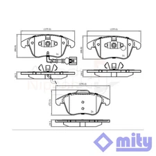 Fits Tiguan Sharan Q3 1.4 1.8 2.0 TDi 2.5 Brake Pads Set Front Mity