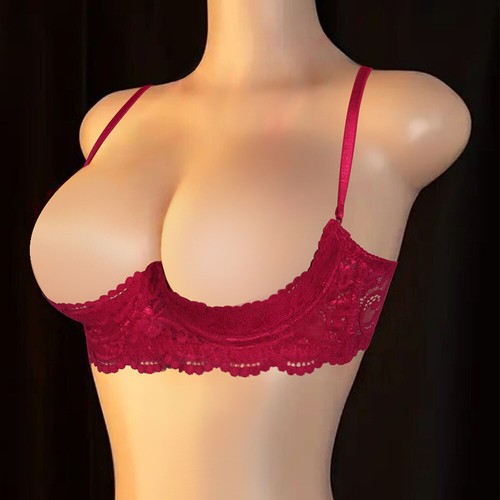 UK Women's Lace Underwire Push Up Shelf Bra 1/2 Cup Hollow Out Unlined Bra Tops - Picture 11 of 26
