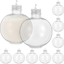 BESTonZON 10 Pcs Christmas Booze Balls Clear Christmas Tree Fillable Ornament...