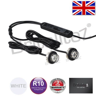 12 V 24 V blinkende LED VERSTECK LICHTER, Lichtleiste Erholung Strobe Leuchtfeuer WEISS