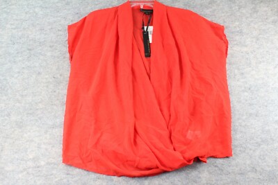 Jeans By Buffalo Shirt Size Extra Large XL Red Orange Wrap Sheer Nwd 