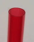 1 1/4" OD x 1 1/8" ID CLEAR RED ACRYLIC PLEXIGLASS LUCITE TUBE DIAMETER 12” LONG
