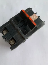 15 AMP FEDERAL PACIFIC STAB LOK 15A FPE DOUBLE / 2 POLE BREAKER TESTED (CHIPPED)