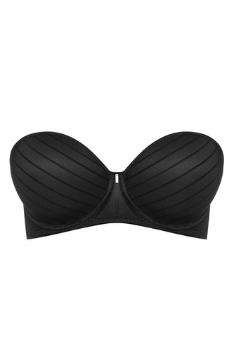 New! $69 FREYA Cameo Underwire Deco Strapless Contour Bra 3163, Black; 32I - Picture 3 of 3