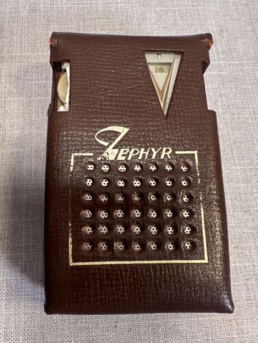 Radio d'epoca ZEPHYR ZR-620 6 transistor con scatola originale, custodia in pelle Hong Kong - Foto 4 di 24