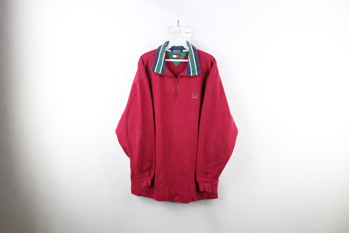 Vintage 90s Tommy Hilfiger Mens Medium Faded Striped Baggy Vintage 90s Tommy Hilfiger Mens Medium Faded Striped Baggy