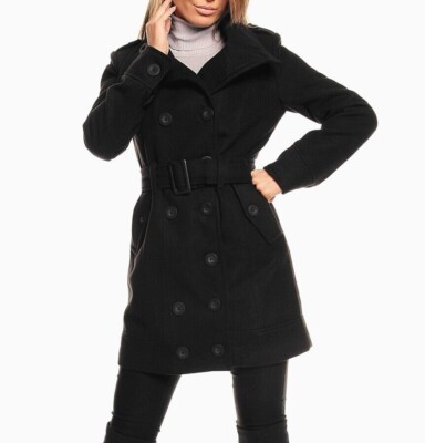 DAMEN ÜBERGANG TRENCHCOAT JACKE MANTEL ZWEIREIHIG GÜRTEL IN DEN GRÖßEN M  L  XL