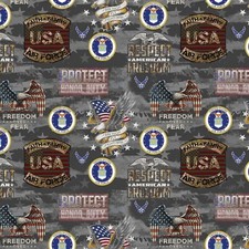 U.S Air Force Camo Flag Pattern 1138-AF 100 Cotton Fabric by the Yard