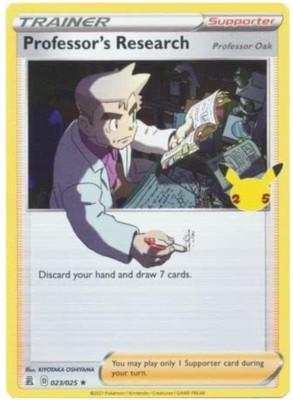 Pokemon -PROFESSOR'S Research - 023/025 - Holo Rare - Celebrations - NM/M - NEW