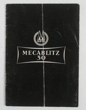 METZ MECABLITZ 30 ELECTRONIC FLASH INSTRUCTION BOOK IN GERMAN/166242