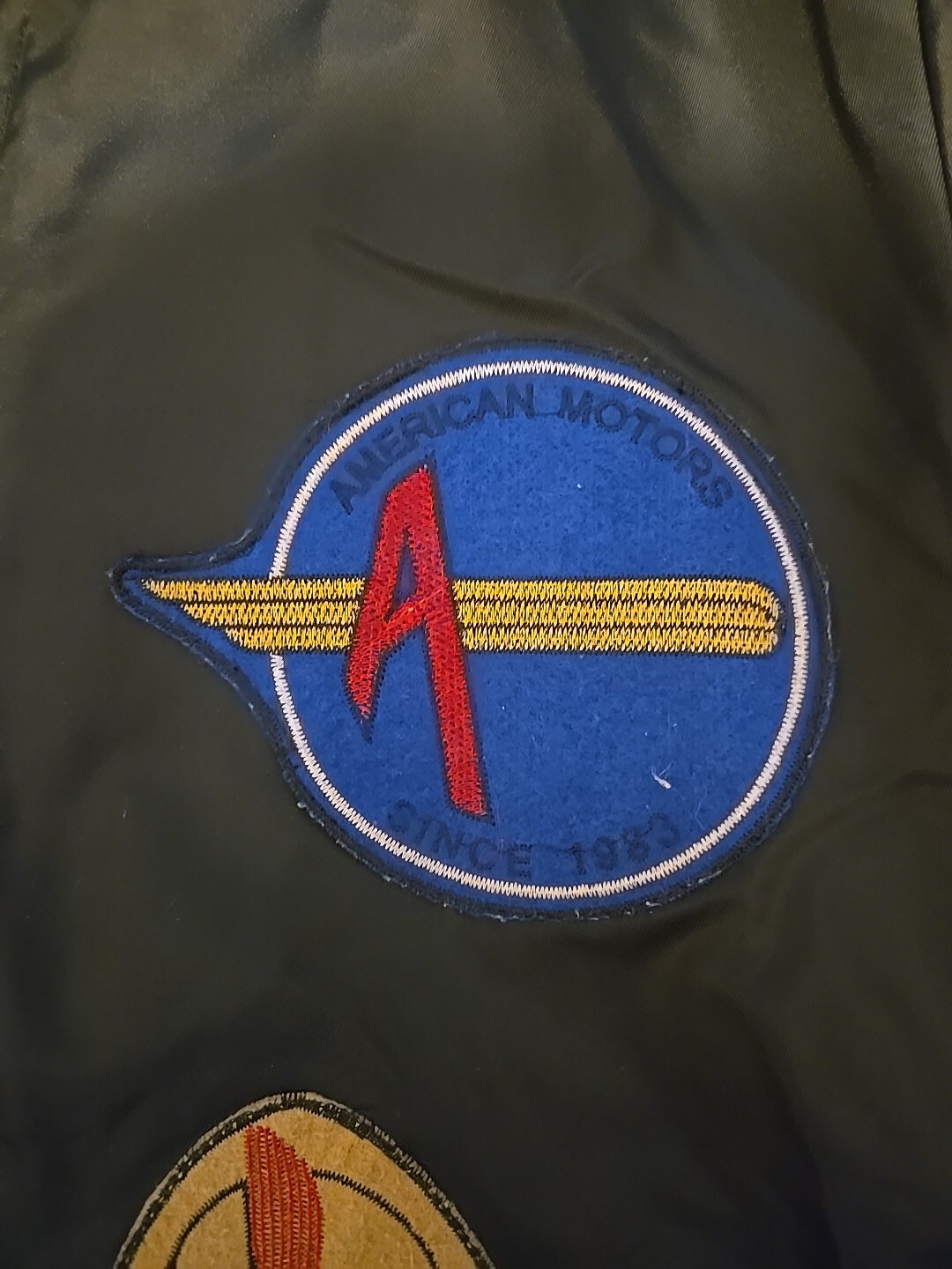 American Stitch Black Jacket L Patchwork Nylon Bo… - image 5