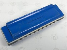 Vintage Magnus International Plastic Harmonica Blue Marble New Jersey