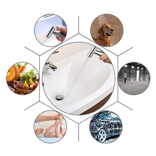 Toilet Bidet Sprayer Head Stainless Steel Handheld Shattaf Bathroom Shower Head - Picture 6 of 11
