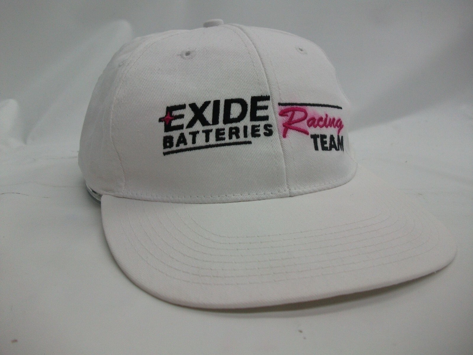 Exide Racing Team White Snapback Baseball Cap for Sporty Style-image