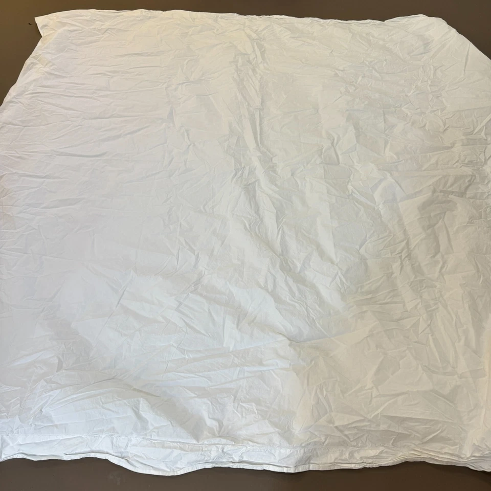 Pioneer Lino Edredón Reina Blanco Sólido Botones Algodón Italia Moderno Clásico Foto 3 de 4