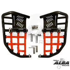 Yamaha Raptor 700 Nerf Bars Pro Peg Heel Guards Alba Racing Blk Red 197-T7-BR