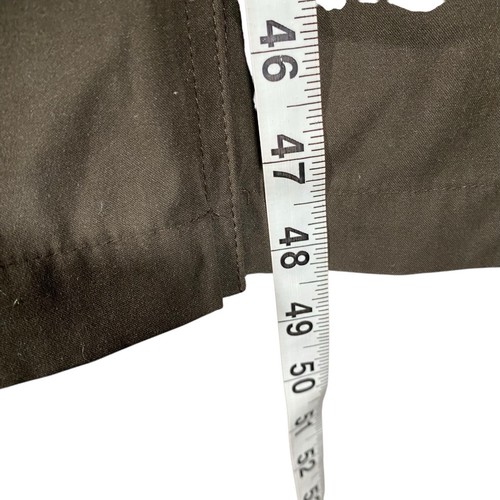Vintage Ralph Lauren Trench Coat Mens 44R Olive Brown Double Breasted Microfiber - Picture 17 of 17