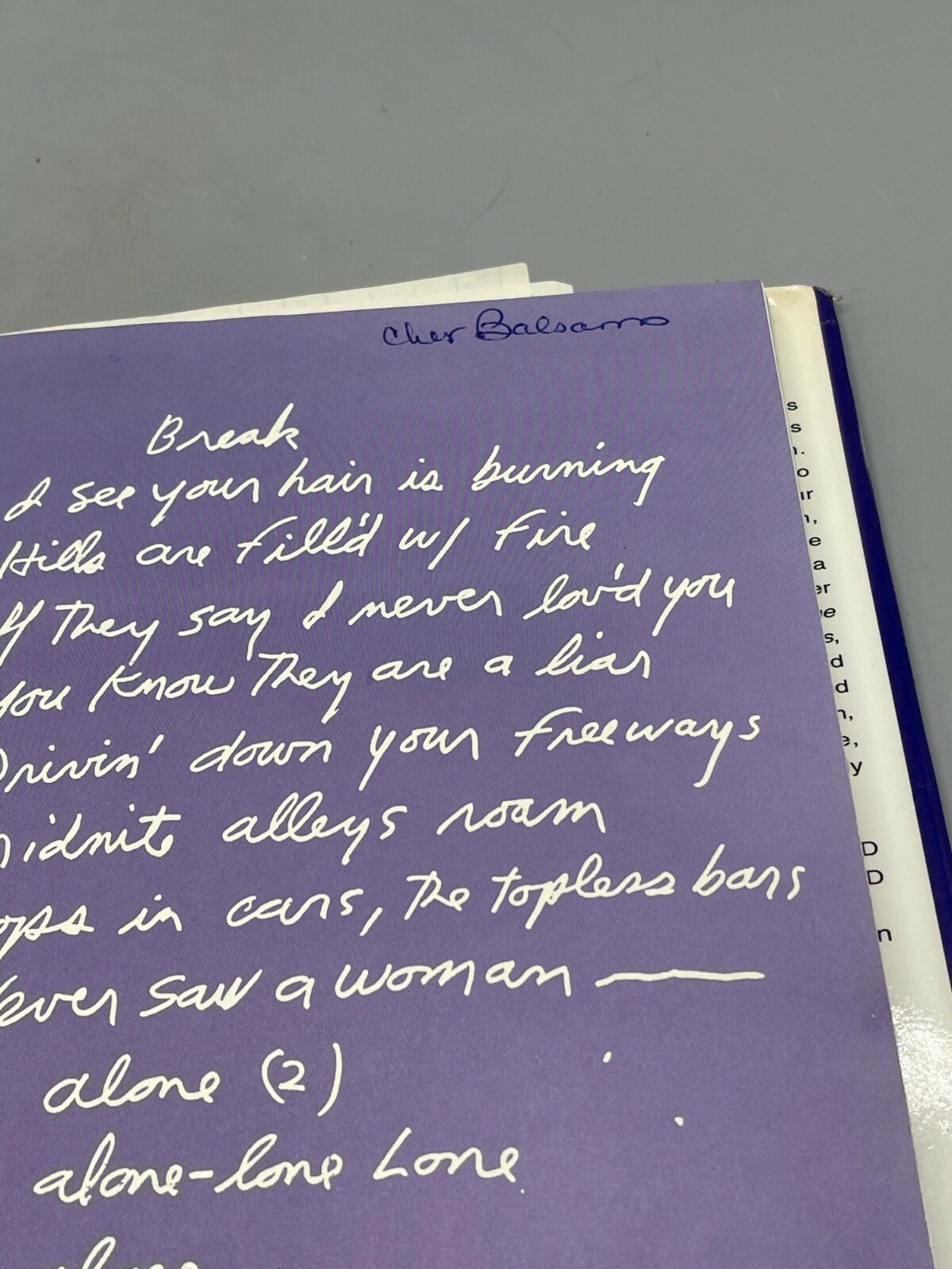 The doors lyrics book Danny Sugerman hardcover copyright 1991 English