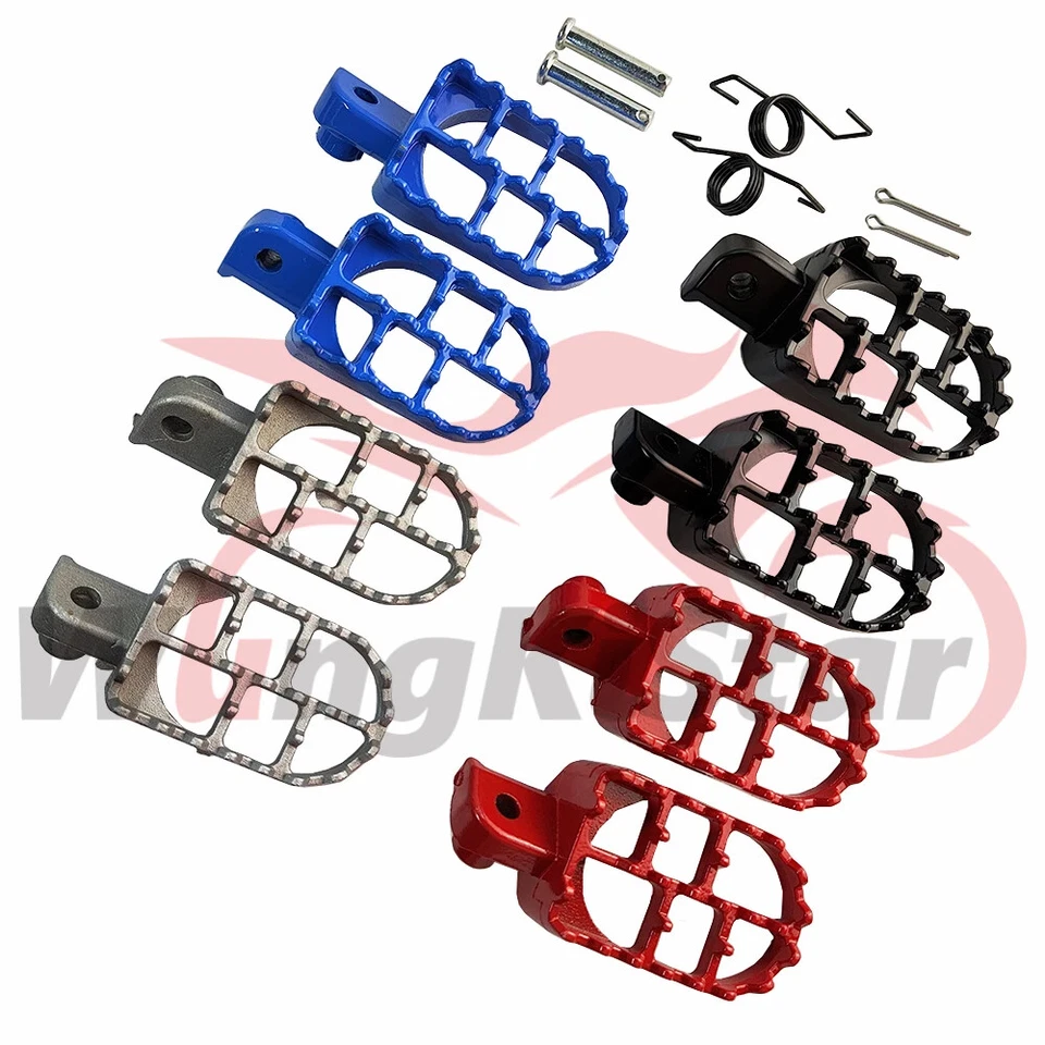 Pedal de clavija de reposapiés rojo para XR50R CRF50/70/80 CRF100F TW200 Dirt Pit Bike Foto 3 de 4