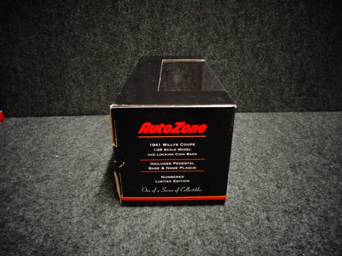AutoZone Collector's Edition 1941 WIllys Coupe Locking Coin Bank