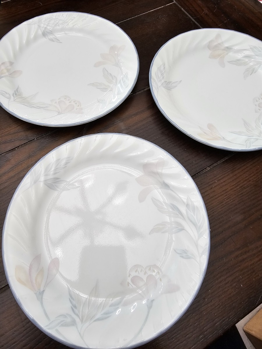 Corelle Impressions Pink Trio Floral Appetizer Plates Set Of Vintage