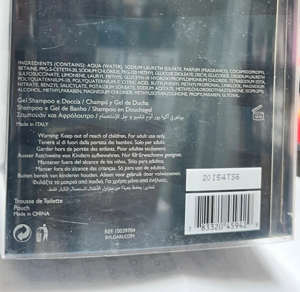 JUEGO DE 4 PIEZAS BVLGARI AQVA por BVLGARI MEN 3,4 oz EDT + 2,5 oz SG + BÁLSAMO A/S + BOLSA Foto 3 de 4