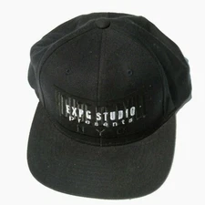EXPG Studio Presents Yupoong Classic Hat Black Snapback Wool Blend Black