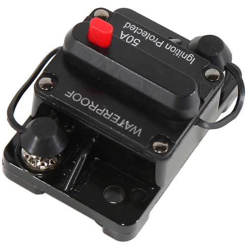 Aftermarket 50 Amp Circuit Breaker with Manual Reset Waterproof Inline Fuse 12V
