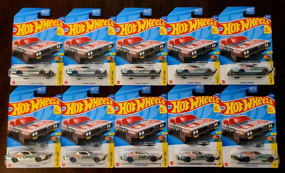 Dodge Charger ZAMAC HW Art Cars #5/10 Hot Wheels 2022 '71 (Lote de 1) *NUEVO* Foto 3 de 4