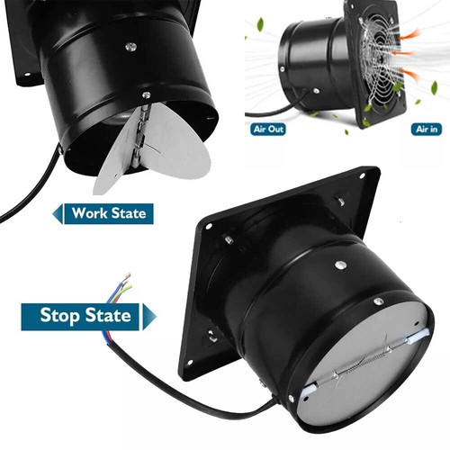 4/6/8/10" Exhaust Fan Ventilation Extractor Fan Wall-Mounted Square Blower USA - Picture 4 of 22