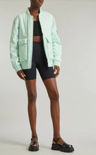 Rains Fuse Shell Bomber Jacket Sz M Mineral Green