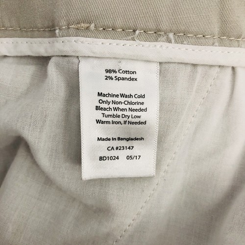 Pantaloni Talbots kaki crop chino flat davanti taglia 14 orlo grezzo casual donna estivi - Foto 4 di 9