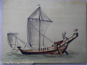 Vecchia Stampa Su Legno Antica Nave Romana O Egiziana Barca A Vela Veliero Della Ebay